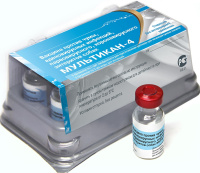 Мультикан 4 для собак против чумы,аденовирусных инф.,парвовирусного,короновирусного энтеритов ПОШТУЧНО [уценка]