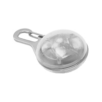 Маячок на ошейник круглый большой Zoo One (белый)