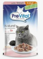 Превитал Натурель кус.в желе с форелью 85 г пауч