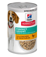 Hills Science Plan Perfect Weight влажный корм для взрослых собак для поддержания оптимального веса, с курицей и овощами, в консервах - 363 г
