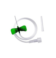 Игла-Бабочка 21G [зеленый] для вливания в малые вены Китай