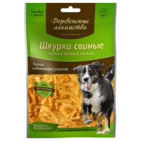 Деревенские лакомства Традиционные Шкурки свиные нежные вяленые полоски 60 г.