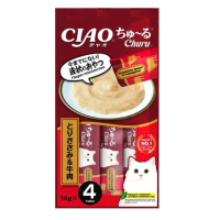 Inaba Чао Чуру д/кошек пюре куринное филе. говядина ПОШТУЧНО