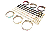 Амуниция Ошейник №17 с подкладом стразы, ширина 17 мм., обхват шеи 29-38 см. 1710