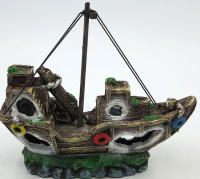 Грот Aquanimal "Затонувший корабль №1" 20*7*18 см