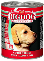 BIG DOG консервы для щенков говядина, 850 г.