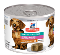 Hills Science Plan Small & Mini Perfect Weight консервы для собак мелких пород [мусс] [Индейка, 200 г.]