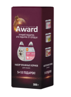 AWARD набор влажных кормов для кошек 5+1