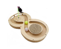 Игр.компл. GoSi д/к Восьмерка с шар., игрушкой, когтеточкой из каната 49х27х3.6cм