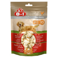 8in1 DELIGHTS косточки с куриным мясом для мелких собак (XS 7,5 см 21 шт)