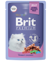 Brit Premium Пауч для котят кролик в желе 85 г [уценка]