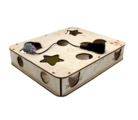 Игровая платформа для кошек "Прямоугольник"-M с шариками и игрушкой