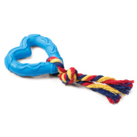Триол Игрушка для собак Сердечко с веревкой, 70/150 мм.