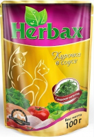 Herbax Корм для кошек курочка с морской капустой в соусе, 100 г. [уценка]