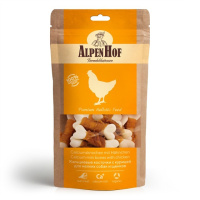 AlpenHof Лакомство Кальциевые косточки с курицей для мелких собак и щенков, 50 г.