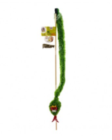 GoSi Бестселлер2023 Удочка-Дразнилка для кошек С ВАЛЕРИАНОЙ "ЗМЕЯ Яна" королевская зеленая 45см