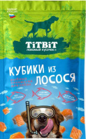 Титбит 027806 Рыбные лакомства д/собак Кубики из лосося 80г