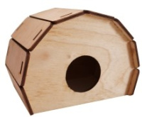 Ашера Дом для грызунов №2 полукруглый большой,12*12*17 см