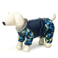 Комбинезон для собак на меху "Морозко" голубой/серый [кобель] OSSO (размер 25)