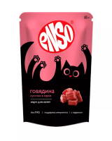 ENSO пауч д/котят, кусочки в соусе с говядиной, 85г