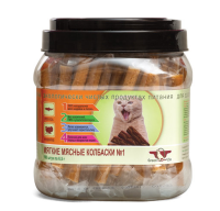 ПОДВИЖНОСТЬ №1, Мягкие мясные колбаски для кошек, Лосось+Индейка ПОШТУЧНО [уценка]