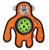 Gigwi 75534 Игрушка для собак Обезьяна с пищалкой 26см, серия PUFFER ZOO