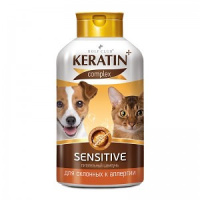 RolfClub KERATIN+Sensitive, шампунь для склонных к аллергии, для кошек и собак, 400 мл.