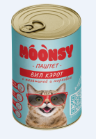 MOONSY Консервы для кошек паштет с телятиной и морковью, 260 г. [уценка]