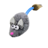 GoSi Игрушка для Кошек "Серенький Лисенок, хвостик-пружинка"