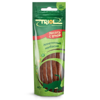 Триол Колбаски для кошек, Лосось и утка, 40 г.