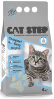 Cat Step Compact Grey Original наполнитель комкующийся минеральный (4 кг)