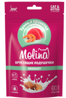 Molina Хрустящие подушечки с начинкой из тунца и креветок, URINARY, 60г