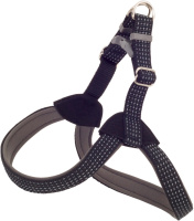 Каскад Шлейка нейлон "Премиум" светоотражающий с неопреновой подкладкой 25 мм.х31-37x36/43 см. черная (20ммх50-56x58-62см черная)