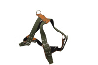 Осипов Шлейка для собак кожаная с брезентом и подкладкой, 46 мм