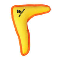 Игрушка Mr.Kranch д/собак мелких и средних пород Бумеранг с пищалкой 22х19х4,5см, желтый