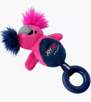 Игрушка для собак JOYSER Puppy Белка с резиновым кольцом и пищалкой S/M розовая (21 см)