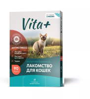 Вита плюс мультивитаминное лакомство д/кошек Антистресс кошачья мята 90та