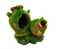 PRIME Декорация пластиковая "Вазоны с мхом", 14,5*9*11,5 см.