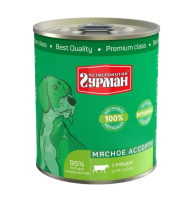 Четвероногий Гурман кон. д/собак Мясное ассорти с Рубцом 340г