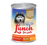 Lunch For Pets Баранина с потрошками в желе 400 г.