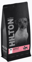 АКЦИЯ 1+1 Hilton сухой корм д/собак средних и крупных пород с пребиотиками гипоаллергенный с Говядиной, 1 кг