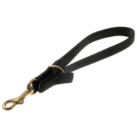 Водилка-дёргалка "2в1 Профи" [нейлон с латексом] 15мм*45 см [чёрная] [бронзовый карабин] 72-2626
