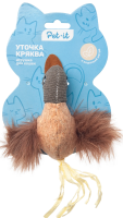 Pet-it игрушка для кошек мягкая Уточка Кряква, с мятой, 15x23 см