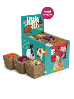 Little One Корзинка из луговых трав с наполнением, ассорти (пастернак, цукини, морковь, яблоко, бутоны роз, тыква), 65 г ПОШТУЧНО