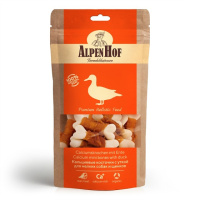 AlpenHof Лакомство Кальциевые косточки с уткой для мелких собак и щенков, 50 г.