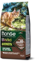 Monge BWild Cat Grain free Беззерновой корм для кошек крупных пород с мясом буйвола 10 кг (1,5 кг)