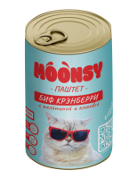 MOONSY Консервы для стерилизованных Кошек Паштет "БИФ КРЭНБЕРРИ" с телятиной и клюквой, 260 г.
