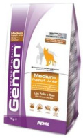 Джемон Dog Medium корм для щенков средних пород курица с рисом (15кг)