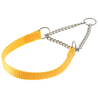 Ошейник-полуудавка лента 10мм[18-25см] с цугом [никель] жёлтый 75-2064