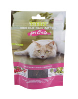 TiTBiT Вяленые лакомства для кошек, кусочки из сердца говяжьего, 50 г.